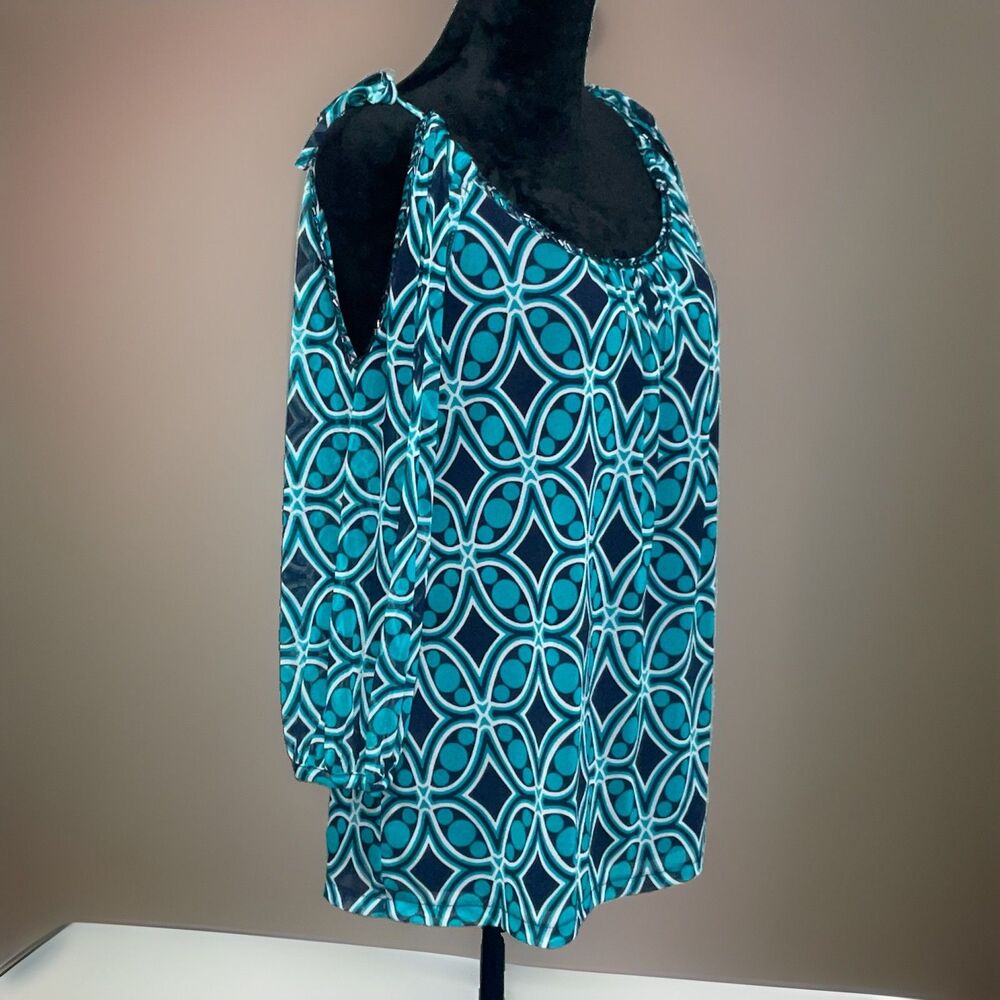 INC International Concepts Cold-Shoulder Women’s Blouse Size L